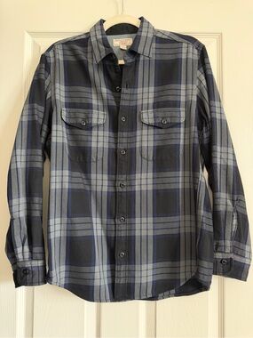 J.Crew x Wallace & Barnes Men's Blue Plaid Button-Up Shirt